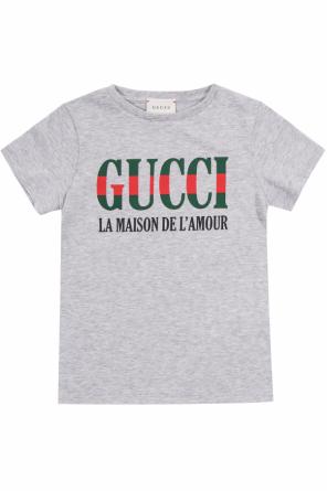 T-shirt with a print and logo, zdjęcie 1 T-shirt with a print and logo od Gucci Kids